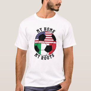 Meine Zuhause My Roots Italy Flag Soccer T-Shirt