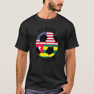Meine Zuhause My Roots Togo Flag Soccer T-Shirt