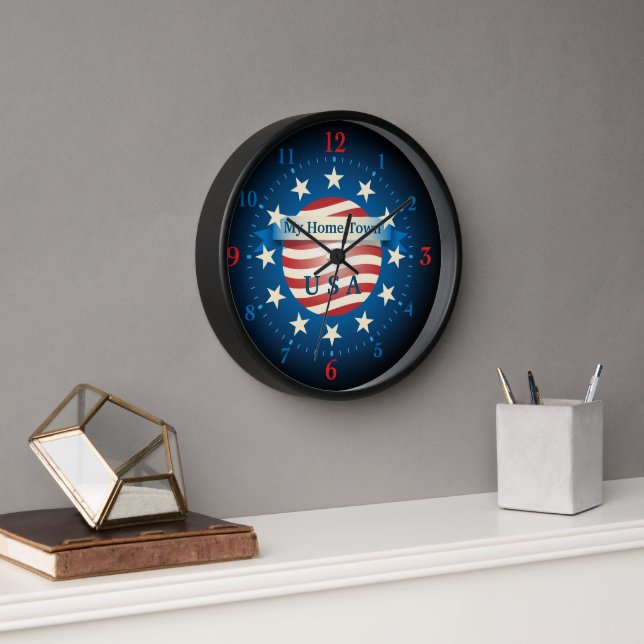 Meine Zuhause Town USA Wall Clock Uhr (Büro)