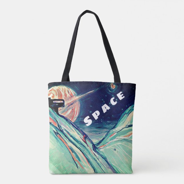 Meine Zukunft Zuhause im Weltraum, andere Planeten Tasche (Rückseite)