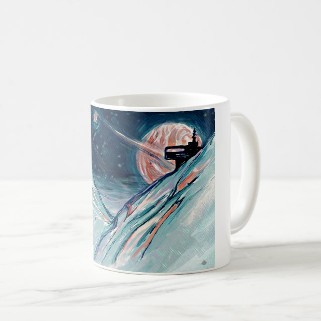 Meine zukünftige Zuhause im Weltraum Kaffeetasse (VorderseiteRechts)