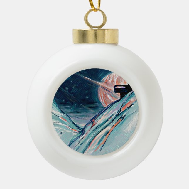Meine zukünftige Zuhause im Weltraum Keramik Kugel-Ornament (Vorderseite)