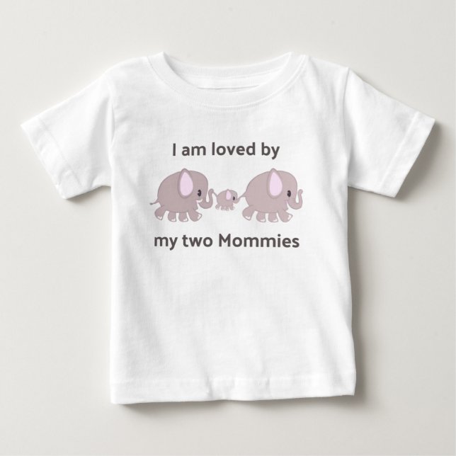 Meine zwei Mamas Baby T-shirt (Vorderseite)