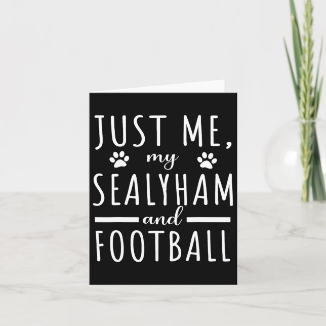 Meinen Sealyham und Football Mama Funny Dog L Karte (Vorderseite)