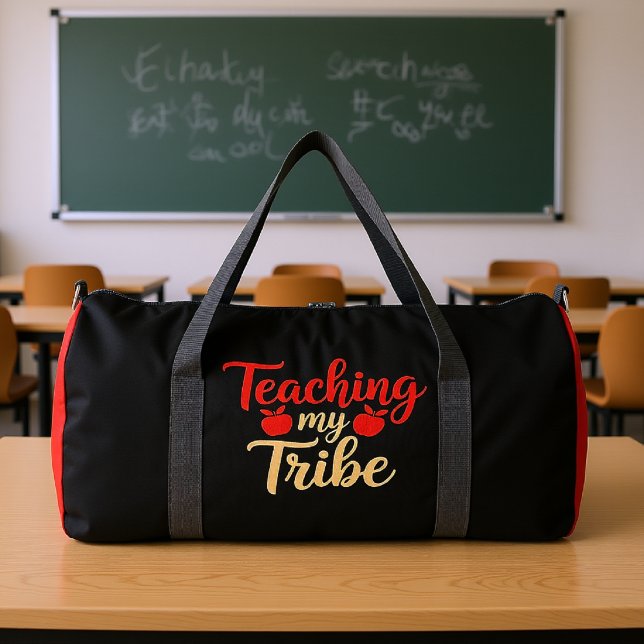 Meinen Stamm unterrichten Apple-Lehrer Duffle Bag (Von Creator hochgeladen)