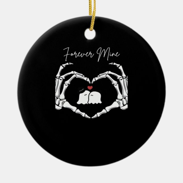 Meiner, Valentinstag Classic - Skeletthörer Keramik Ornament (Vorne)