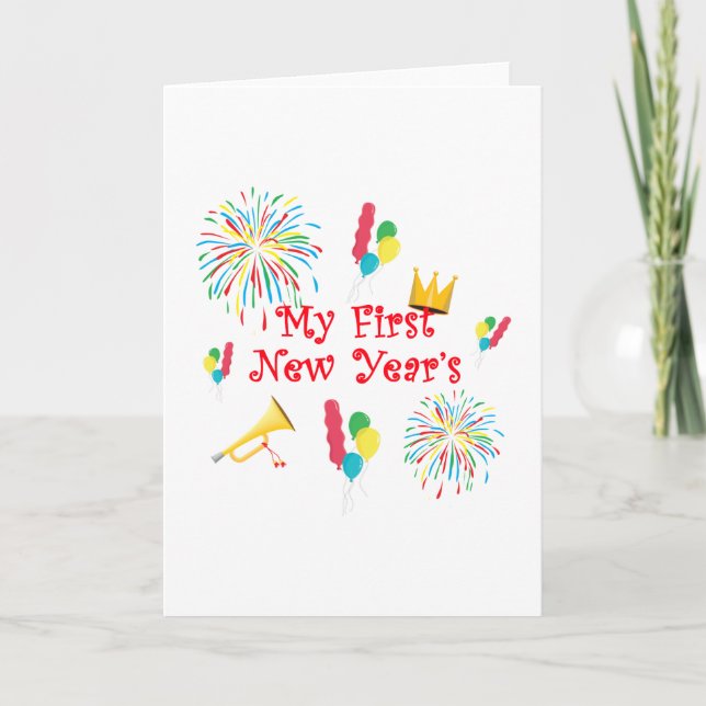 Meines ersten neuen Jahres Feiertagskarte (Vorderseite)