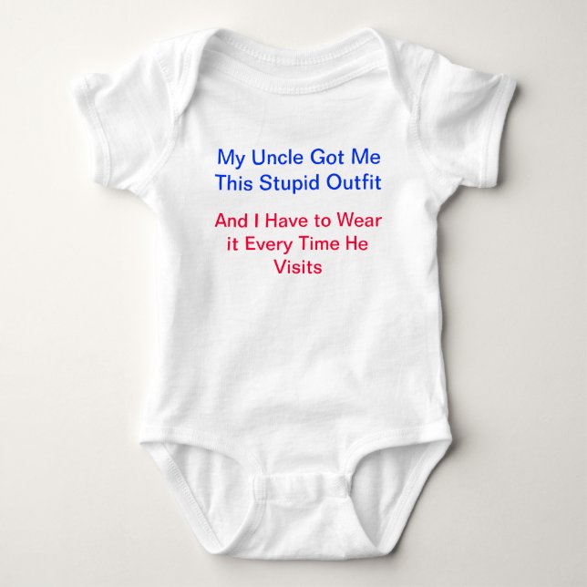 Meines Onkel Got Me diese dumme Ausstattung Baby Strampler (Vorderseite)