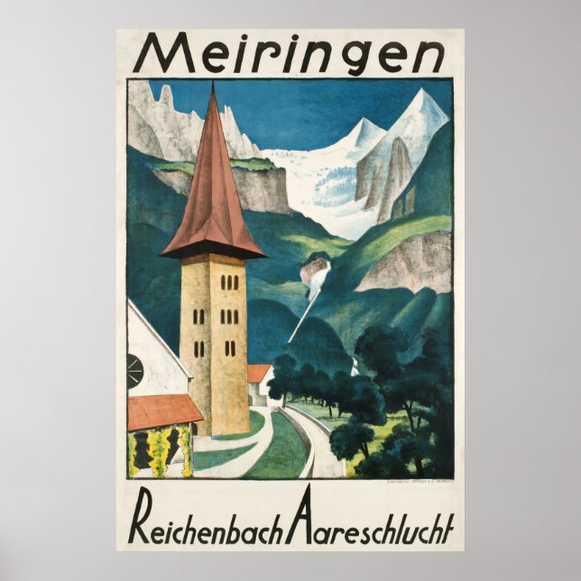 Meiringen, Reichenbach Aareschlucht, Affiche de sk (Devant)