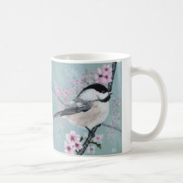 Meise und Kirschblüten Kaffeetasse