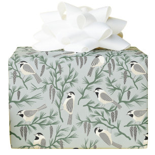 Meisen-Vogel-Kiefer Kunsthandwerk Geschenkpapier