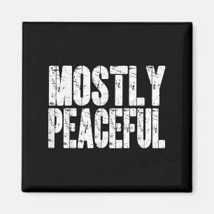 Meist Friedlicher Vater Jokes Funny Graphic Politi Magnet