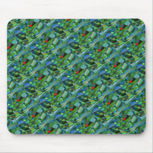 "Meist Grüntöne" Abstraktes Design Mousepad
