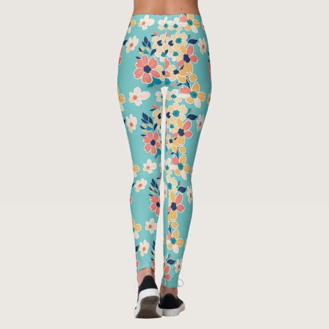 Meist pastellfarbenes Thema Leggings (Rückseite)