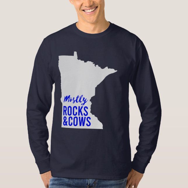 Meist Steine und Kühe Funny Minnesota T-Shirt (Vorderseite)