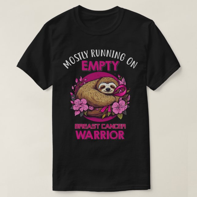 meistens auf leerem Brustkrebs-Schluckwarrio laufe T-Shirt (Design vorne)
