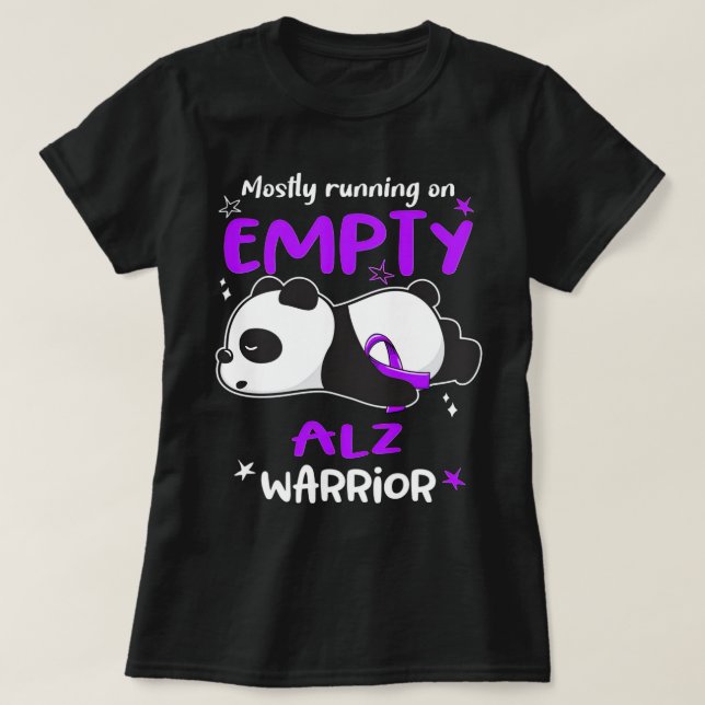 Meistens läuft man auf leerem Alz-Krieger T-Shirt (Design vorne)