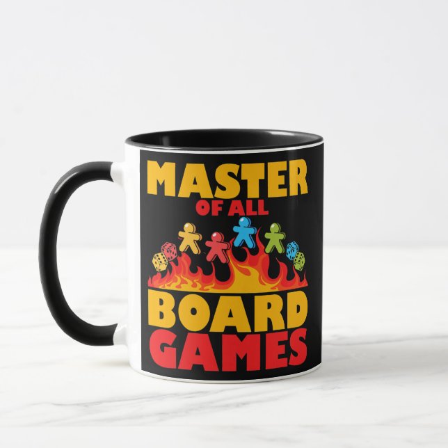Meister aller Brettspiele Nacht Outfit  Tasse (Links)