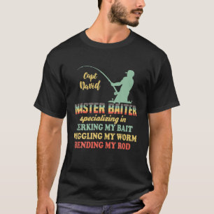 Meister Biter, der meine roten Funny Fishing-Fähig T-Shirt
