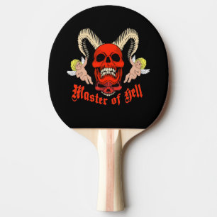 Meister der Hölle Gothic-Schädel und Cherubim-Desi Tischtennis Schläger