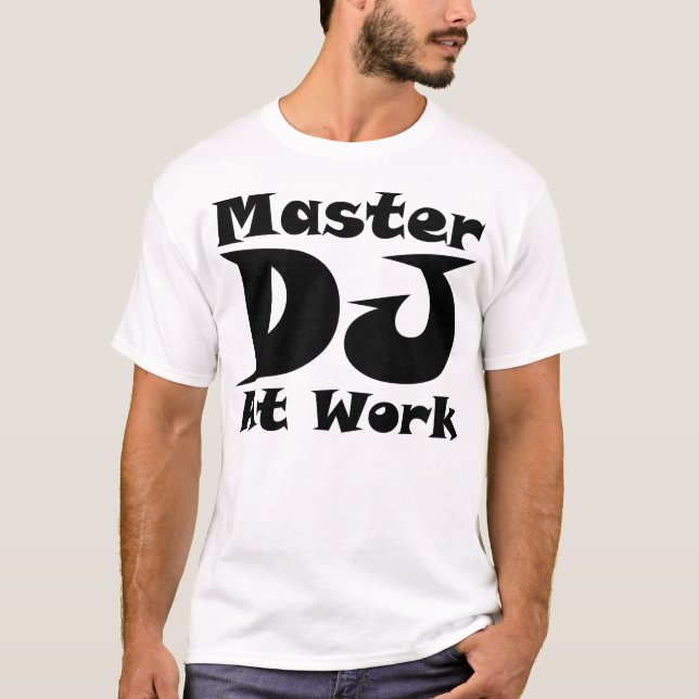 Meister DJ am Arbeits-T-Shirt beleuchten T-Shirt (Vorderseite)