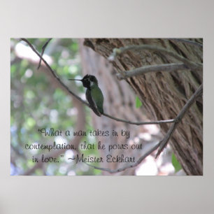 Meister Eckhart Contemplation Zitat Poster
