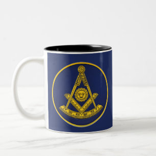 Meister Freimaurer Quadrat und Zirkel Freimaurerei Zweifarbige Tasse