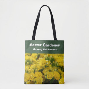 Meister-Gärtner Wachsen mit Ziel Gelbe Blumen Tasche