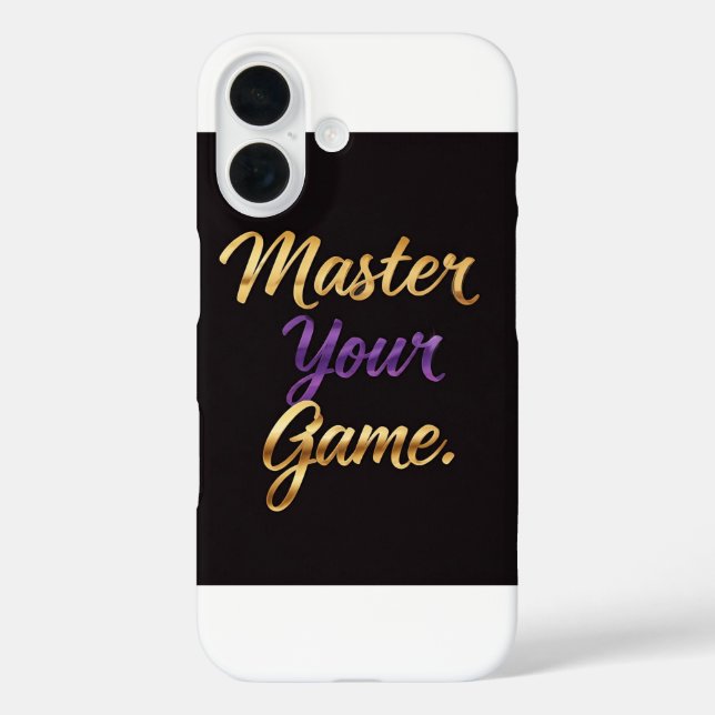 Meister Ihres Spiels iPhone 16 Hülle (Rückseite)