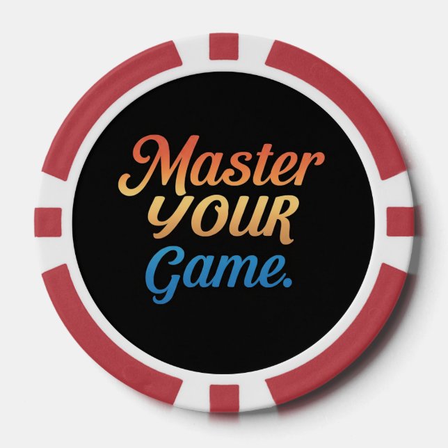 Meister Ihres Spiels Pokerchips (Vorderseite)