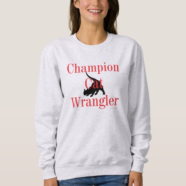 "Meister-Katzewrangler-" Sweatshirt (Vorderseite)