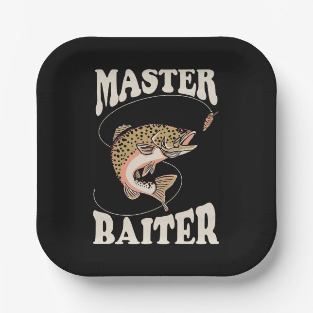 Meister-Köder-Angler Pappteller (Vorderseite)