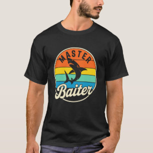 Meister-Köder-Fischerei - Retro Lustiger Hai-Fisch T-Shirt