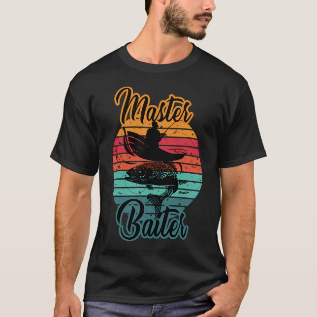 Meister Köder Lustiger Angelsport T-Shirt (Vorderseite)