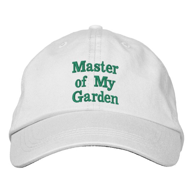 Meister meines Gartens, bestickter Hut (Vorderseite)