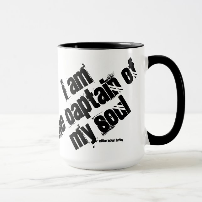 Meister meines Schicksal-Zitats Tasse (Rechts)