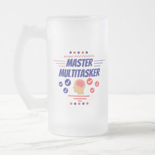Meister-Multitasking-Funny-Statement Mattglas Bierglas