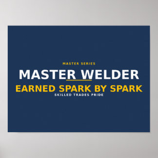 Meister-Schweißer, verdient Funken für Funken — Fa Poster