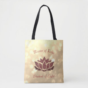 Meister von Reiki Lotus Entwurf Tasche