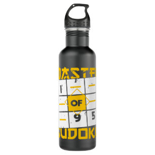 Meister von Sudoku Sudoku Champion Math Game Joke  Edelstahlflasche