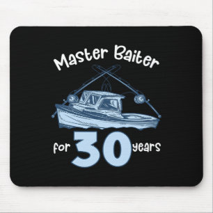 Meisterangler seit 30 Jahren Fischen 30. Geburtsta Mousepad