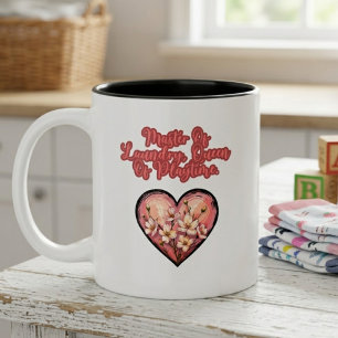 Meisterin der Wäsche, Königin der Spielzeit - Mama Zweifarbige Tasse
