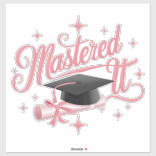 Meisterte es Master-Abschluss Absolvent MBA-Abschl Aufkleber