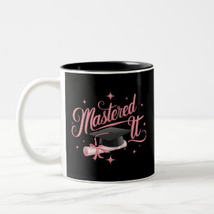 Meisterte Es Master-Abschluss Absolvent MBA-Abschl Zweifarbige Tasse