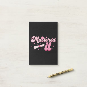 Meisterte Es Master-Absolvent MBA-Abschluss Post-it Klebezettel