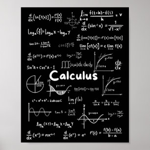 Meisterung wesentlicher Kalkülformeln Math Genius Poster