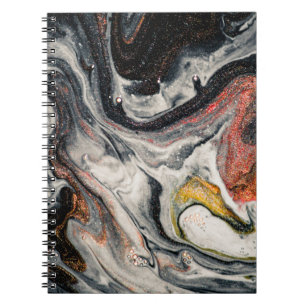 Meisterwerk des Designs. Wirbel aus Marmor und Notizblock