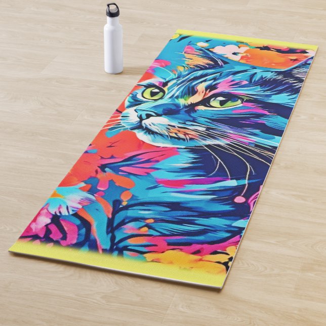 Meisterwerke: Optimale Katzenmalerei Kunst Yogamatte (Beispiel)