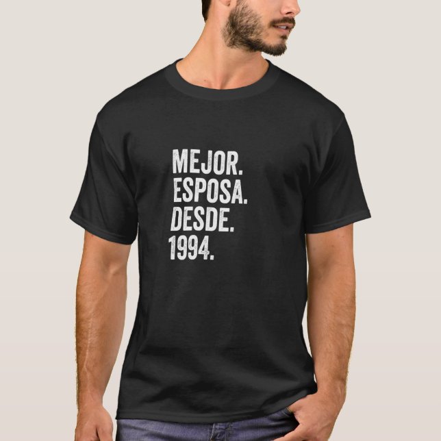 Mejor Esposa Desde 1994 28. Hochzeit 2 T-Shirt (Vorderseite)