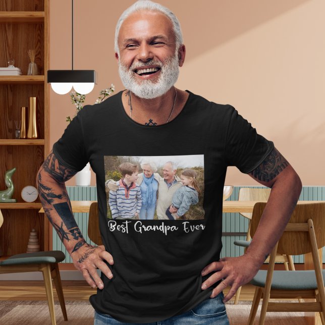 Mejor Foto Familiar del Abuelo T-Shirt (Von Creator hochgeladen)